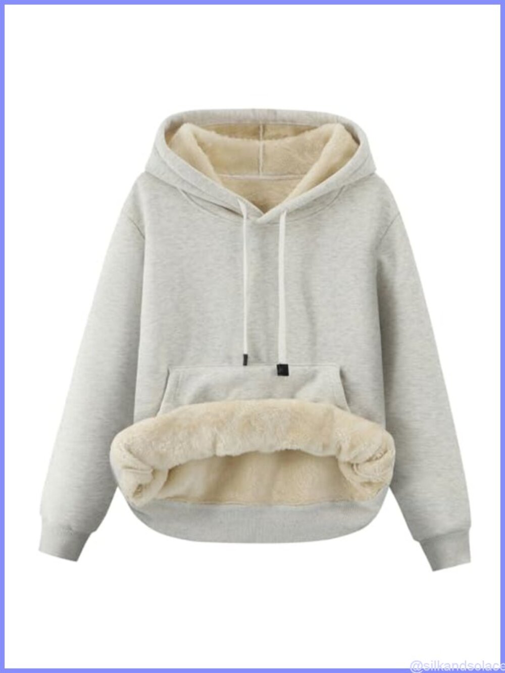 Sherpa Fleece Lined Pullover Hoodie Warm Winter Sweatshirt